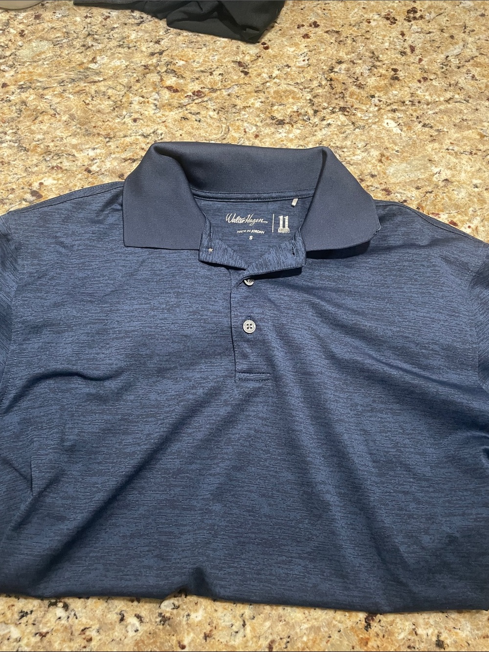Walter Hagen Men's Heathered Navy Polo Shirt